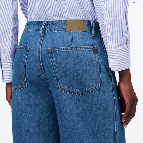Madewell Java wash Wide Sweep Denim Trousers - Picture 5 of 6
